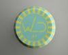 "Aqua Lemon Stripe" Nimbus with 29mm A1 knot of choice